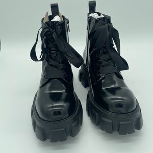 Sleek Black Women's Combat Boots